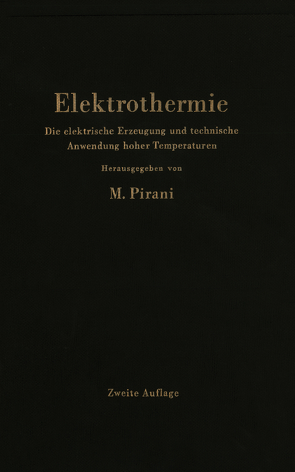 Elektrothermie von Pirani,  Marcello