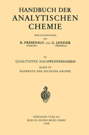 Elemente der Sechsten Gruppe von Schmitz-Dumont,  Otto, Tomíček,  Oldřích, von Stackelberg,  Mark