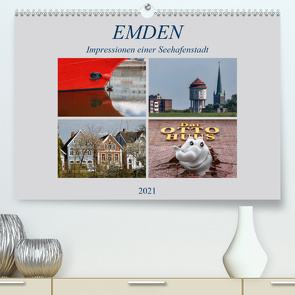 Emden – Impressionen einer Seehafenstadt (Premium, hochwertiger DIN A2 Wandkalender 2021, Kunstdruck in Hochglanz) von ropo13