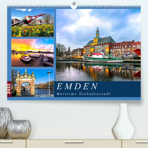 EMDEN maritime Seehafenstadt (Premium, hochwertiger DIN A2 Wandkalender 2022, Kunstdruck in Hochglanz) von Dreegmeyer,  Andrea