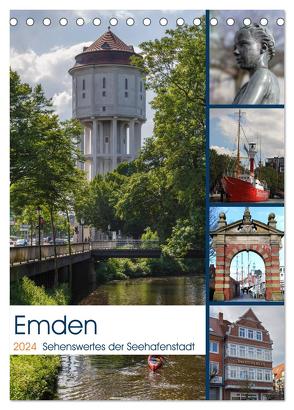Emden – Sehenswertes der Seehafenstadt (Tischkalender 2024 DIN A5 hoch), CALVENDO Monatskalender von Poetsch,  Rolf