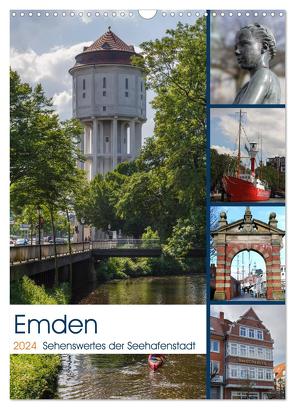 Emden – Sehenswertes der Seehafenstadt (Wandkalender 2024 DIN A3 hoch), CALVENDO Monatskalender von Poetsch,  Rolf