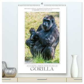 Emotionale Momente: Aus dem Leben der Familie Gorilla. / CH-Version (hochwertiger Premium Wandkalender 2024 DIN A2 hoch), Kunstdruck in Hochglanz von Gerlach GDT,  Ingo