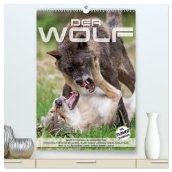 Emotionale Momente: Der Wolf. (hochwertiger Premium Wandkalender 2024 DIN A2 hoch), Kunstdruck in Hochglanz von Gerlach,  Ingo