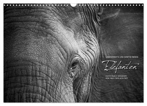 Emotionale Momente: Elefanten in black & white (Wandkalender 2024 DIN A3 quer), CALVENDO Monatskalender von Gerlach GDT,  Ingo