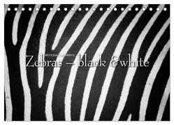 Emotionale Momente: Zebras – black & white. (Tischkalender 2024 DIN A5 quer), CALVENDO Monatskalender von Gerlach GDT,  Ingo