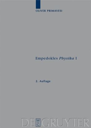 Empedokles „Physika“ I von Primavesi,  Oliver