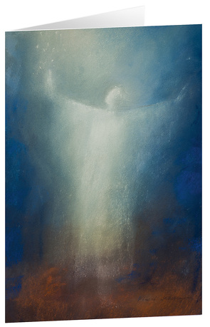Empfangender Engel – Kunst-Faltkarten ohne Text (5 Stück) von Bahlinger,  Stefanie