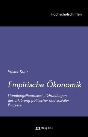 Empirische Ökonomik von Kunz,  Volker