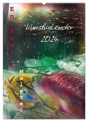 Encaustic-Malerei Kunstkalender 2024 (Wandkalender 2024 DIN A2 hoch), CALVENDO Monatskalender von Kröll,  Ulrike