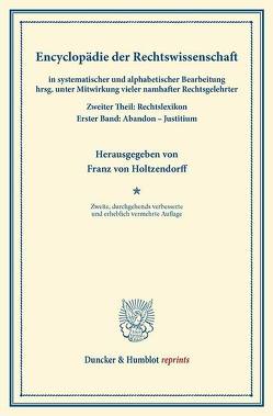 Encyclopädie der Rechtswissenschaft von Holtzendorff,  Franz von