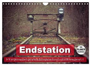 Endstation – In Vergessenheit geratene Bahngleise (Wandkalender 2024 DIN A4 quer), CALVENDO Monatskalender von Wenk,  Marcel