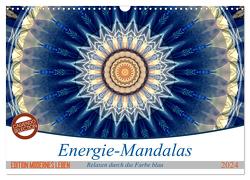 Energie-Mandalas in blau (Wandkalender 2024 DIN A3 quer), CALVENDO Monatskalender von Bässler,  Christine