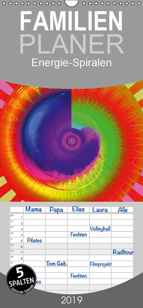 Energie-Spiralen – Familienplaner hoch (Wandkalender 2019 , 21 cm x 45 cm, hoch) von Labusch,  Ramon