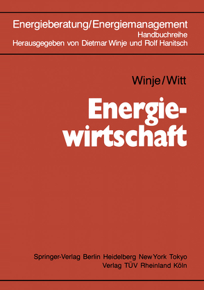 Energiewirtschaft von Hanitsch,  Rolf, Winje,  Dietmar, Witt,  Dietmar