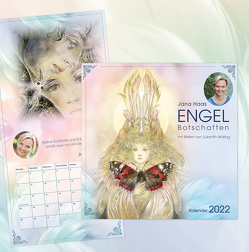 Engel-Botschaften Wandkalender 2022 von Haas,  Jana, Wülfing,  Sulamith