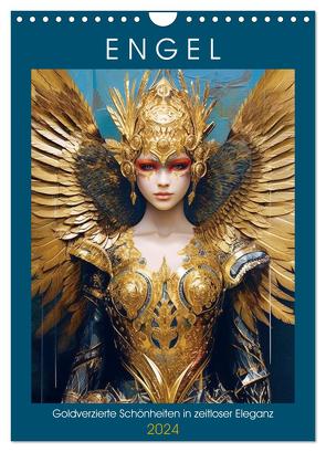 Engel. Goldverzierte Schönheiten in zeitloser Eleganz (Wandkalender 2024 DIN A4 hoch), CALVENDO Monatskalender von Hurley,  Rose