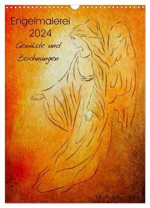 Engelmalerei 2024 Gemälde und Zeichnungen (Wandkalender 2024 DIN A3 hoch), CALVENDO Monatskalender von Zacharias,  Marita