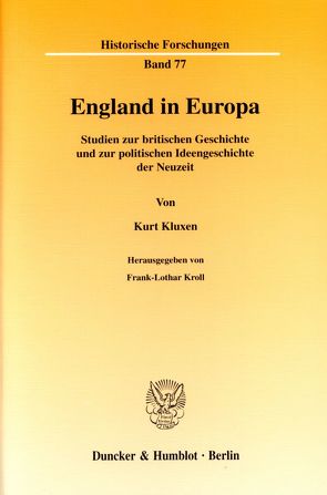England in Europa. von Kluxen,  Kurt, Kroll,  Frank-Lothar
