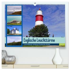 Englische Leuchttürme – Leuchtfeuer entlang Englands Küste (hochwertiger Premium Wandkalender 2024 DIN A2 quer), Kunstdruck in Hochglanz von Paul - Babett's Bildergalerie,  Babett