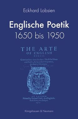 Englische Poetik 1650 bis 1950 von Lobsien,  Eckhard
