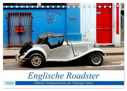 Englische Roadster – Oldtimer Schmuckstücke der Fünfziger Jahre (Tischkalender 2024 DIN A5 quer), CALVENDO Monatskalender von von Loewis of Menar,  Henning