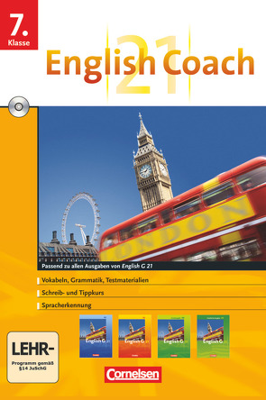 English G 21 – English Coach 21 (zu allen Ausgaben) – Lernsoftware für zu Hause – Band 3: 7. Schuljahr von Pankhurst,  James, RITTER ,  MARKUS, Thiele,  Angelika