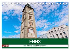Enns, die älteste Stadt Österreichs (Tischkalender 2024 DIN A5 quer), CALVENDO Monatskalender von Simlinger,  Wolfgang