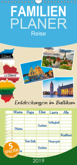 Entdeckungen im Baltikum – Familienplaner hoch (Wandkalender 2019 , 21 cm x 45 cm, hoch) von Kirsch,  Gunter