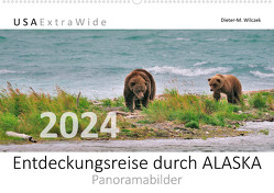 Entdeckungsreise durch ALASKA Panoramabilder (Wandkalender 2024 DIN A2 quer), CALVENDO Monatskalender von Wilczek,  Dieter-M.