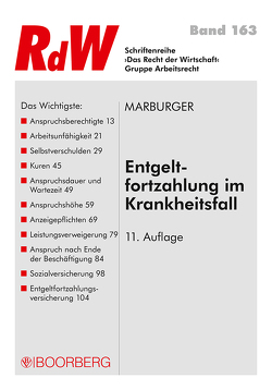 Entgeltfortzahlung im Krankheitsfall von Marburger,  Horst