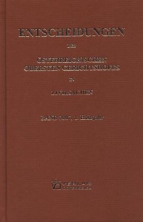 Entscheidungen des Österreichischen Gerichtshofes in Zivilsachen von Amtlich veröffentlicht
