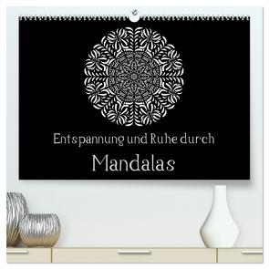 Entspannung und Ruhe durch Mandalas (hochwertiger Premium Wandkalender 2024 DIN A2 quer), Kunstdruck in Hochglanz von Langenkamp,  Heike