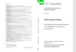 Entwicklung einer verbundoptimierten Prozessführung im variothermen Pressverfahren von Fischer,  Tobias Karsten