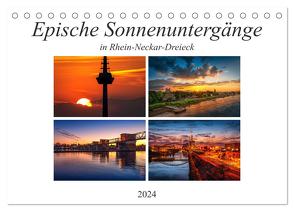 Epische Sonnenuntergänge im Rhein-Neckar-Kreis (Tischkalender 2024 DIN A5 quer), CALVENDO Monatskalender von Assfalg Photographie,  Thorsten