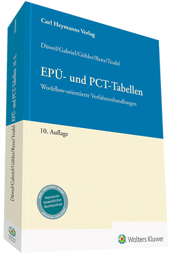 EPÜ- und PCT-Tabellen von Düwel,  Isabell, Gabriel,  Markus, Göhler,  Karen, Teufel,  Benjamin