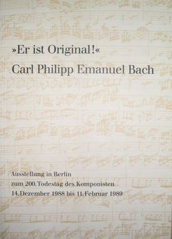 »Er ist Original!« Carl Philipp Emanuel Bach von Klein,  Hans-Günter