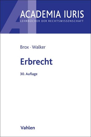 Erbrecht von Brox,  Hans, Walker,  Wolf-Dietrich