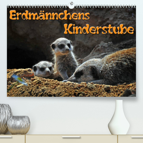 Erdmännchens Kinderstube (Premium, hochwertiger DIN A2 Wandkalender 2023, Kunstdruck in Hochglanz) von Laue,  Ingo