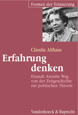 Erfahrung denken von Althaus,  Claudia