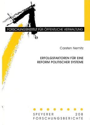 Erfolgsfaktoren für eine Reform politischer Systeme von Nemitz,  Carsten