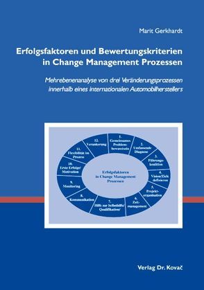 Erfolgsfaktoren und Bewertungskriterien in Change Management Prozessen von Gerkhardt,  Marit