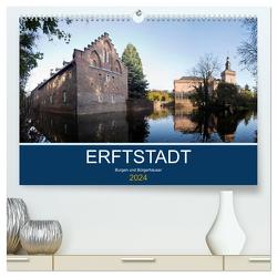 ERFTSTADT – Burgen und Bürgerhäuser (hochwertiger Premium Wandkalender 2024 DIN A2 quer), Kunstdruck in Hochglanz von boeTtchEr,  U