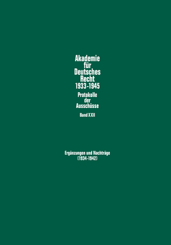 Ergänzungen und Nachträge (1934–1942) von Schubert,  Werner