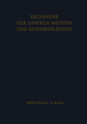 Ergebnisse der Inneren Medizin und Kinderheilkunde von Heilmeyer,  Ludwig, Prader,  A., Schoen,  Rudolf