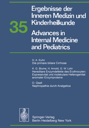 Ergebnisse der Inneren Medizin und Kinderheilkunde / Advances in Internal Medicine and Pediatrics von Frick,  P., Harnack,  G.-A. von, Martini,  G. A., Prader,  A., Schoen,  R., Wolff,  H. P.