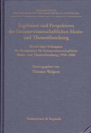 Ergebnisse und Perspektiven der Motiv- und Themenforschung von Wolpers,  Theodor