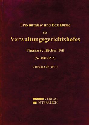 Erkenntnisse und Beschlüsse des Verwaltungsgerichtshofes von Amtlich veröffentlicht