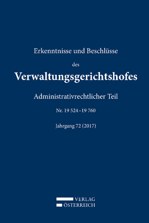 Erkenntnisse und Beschlüsse des Verwaltungsgerichtshofes von Bumberger,  Leopold