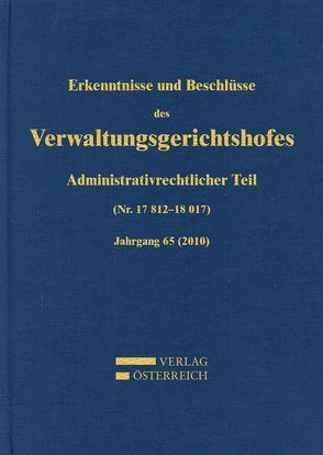 Erkenntnisse und Beschlüsse des Verwaltungsgerichtshofes von Bumberger,  Leopold